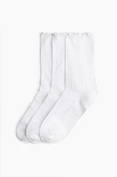 3-pack Pointelle-Knit Socks