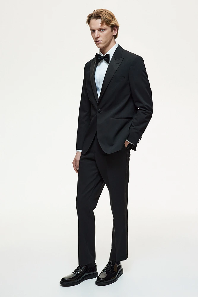 Slim Fit Wool-Blend Tuxedo Pants