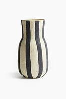 Tall papier-mâché vase
