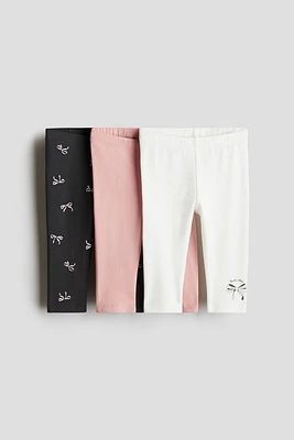 Lot de 3 leggings en jersey coton