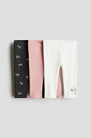 Lot de 3 leggings en jersey coton