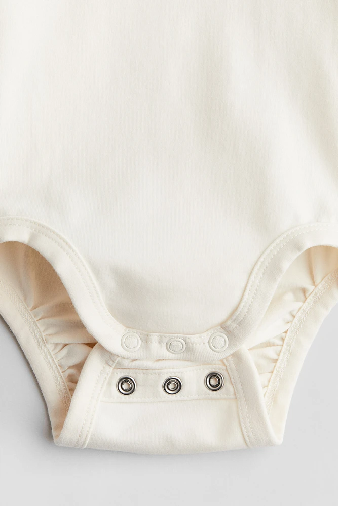 Cotton Bodysuit with Collar