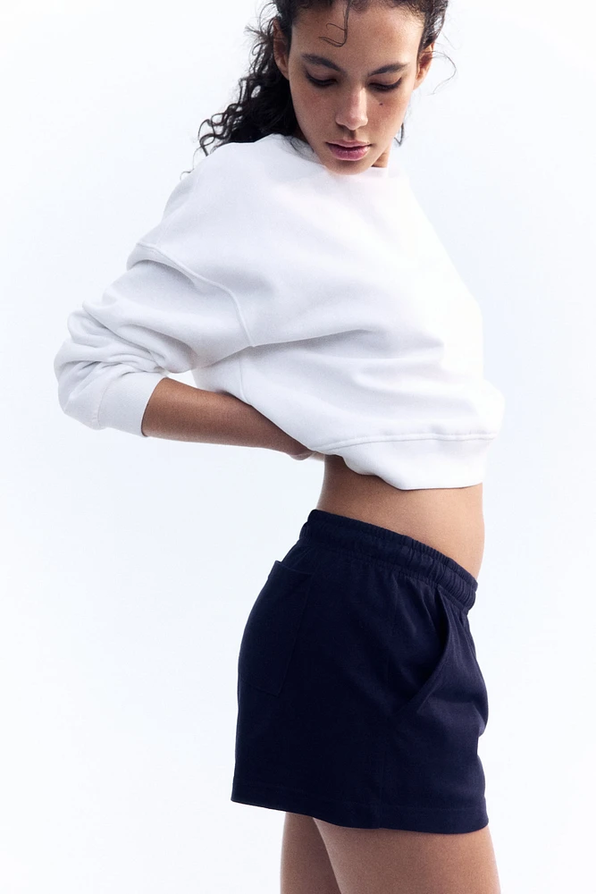 Short en coton avec taille élastique