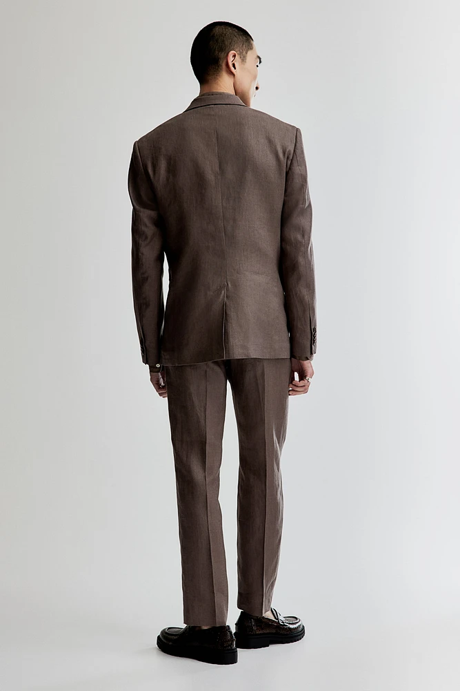 Slim Fit Linen Suit Pants