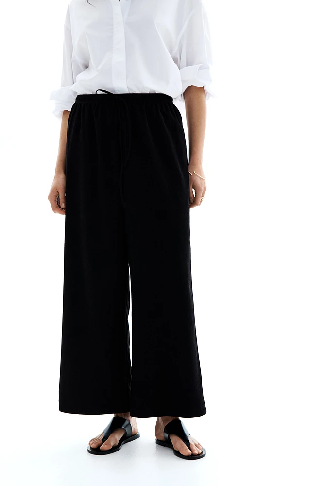 Textured Jersey Drawstring Pants