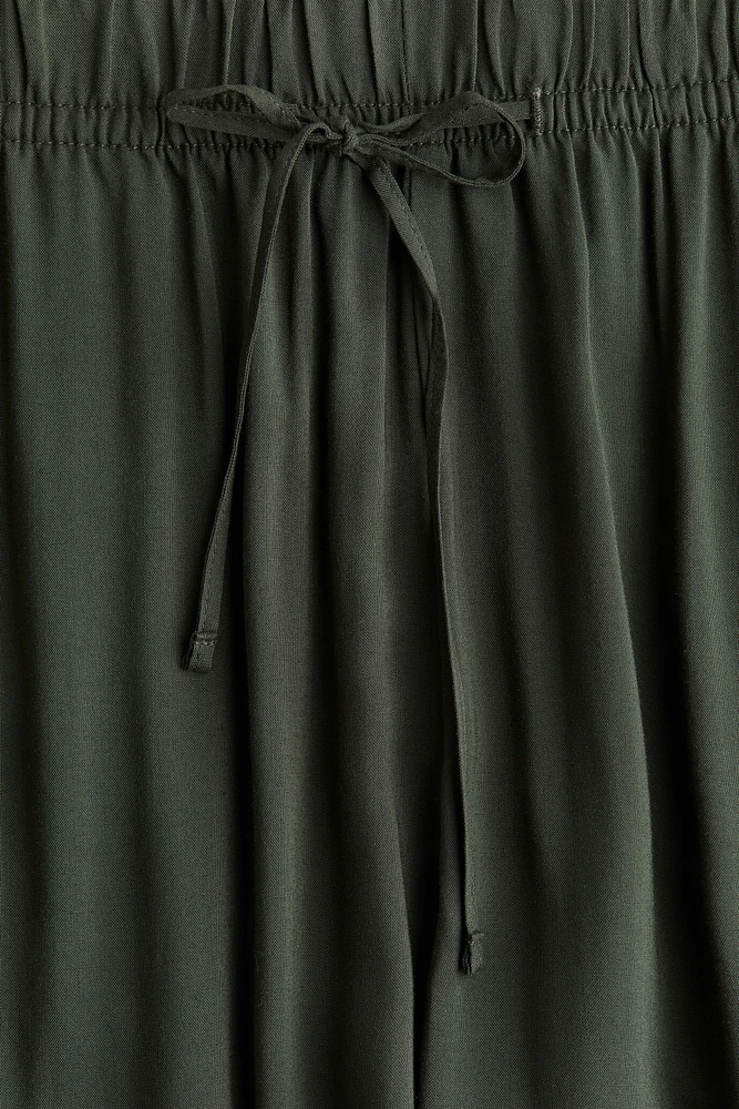 Pantalon large avec taille élastique