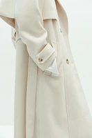 Brushed-Finish Twill Trench Coat