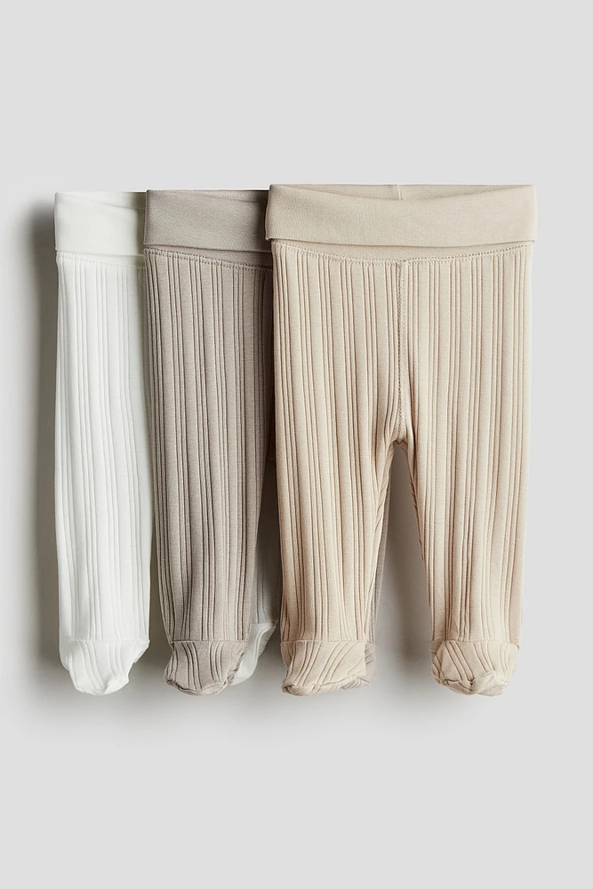 3-pack Ribbed Cotton Leggings