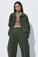 Textured-weave Cargo Pants