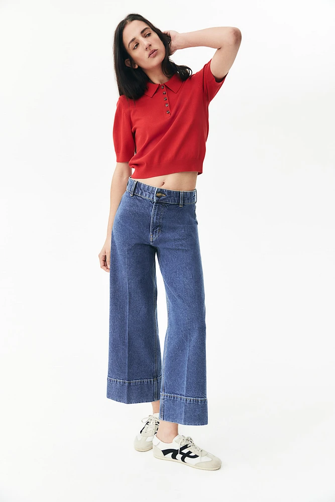 Fine-Knit Polo Shirt