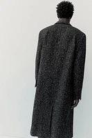 Wool-Blend Double-Breasted Tweed Coat