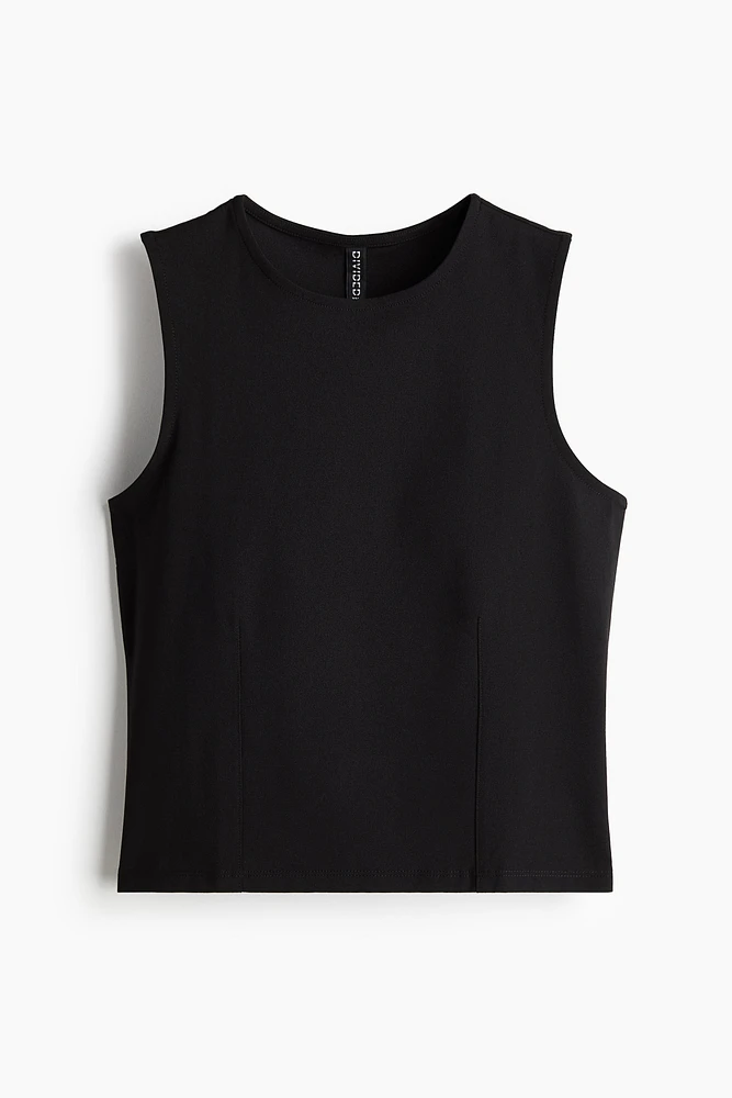 Defined-waist Sleeveless Top