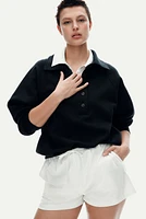 Oversized Polo Sweatshirt