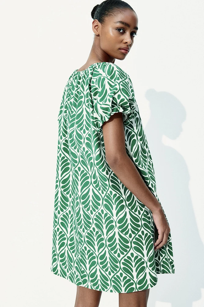 Drawstring-Neck Dress