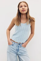 Pointelle-Knit Tank Top