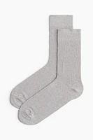 Chaussettes en tricot côtelé