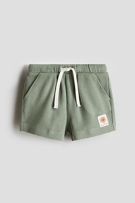 Waffled Cotton Shorts