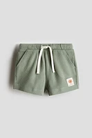 Waffled Cotton Shorts