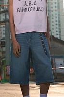 Super-Baggy Denim Shorts