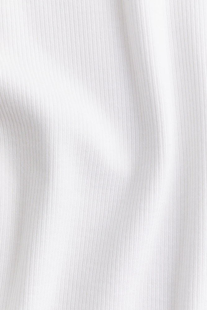 T-shirt côtelé en modal mélangé