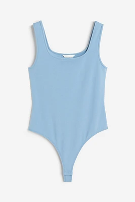 Square-neck Thong Bodysuit