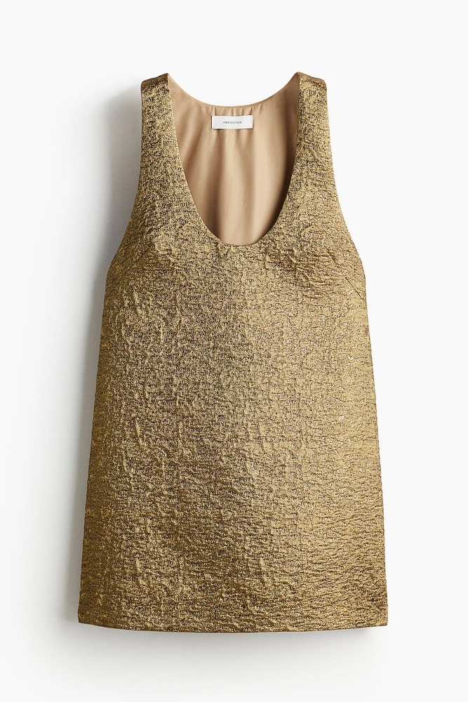 Shimmery Jacquard-Weave Dress