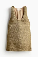 Shimmery Jacquard-Weave Dress