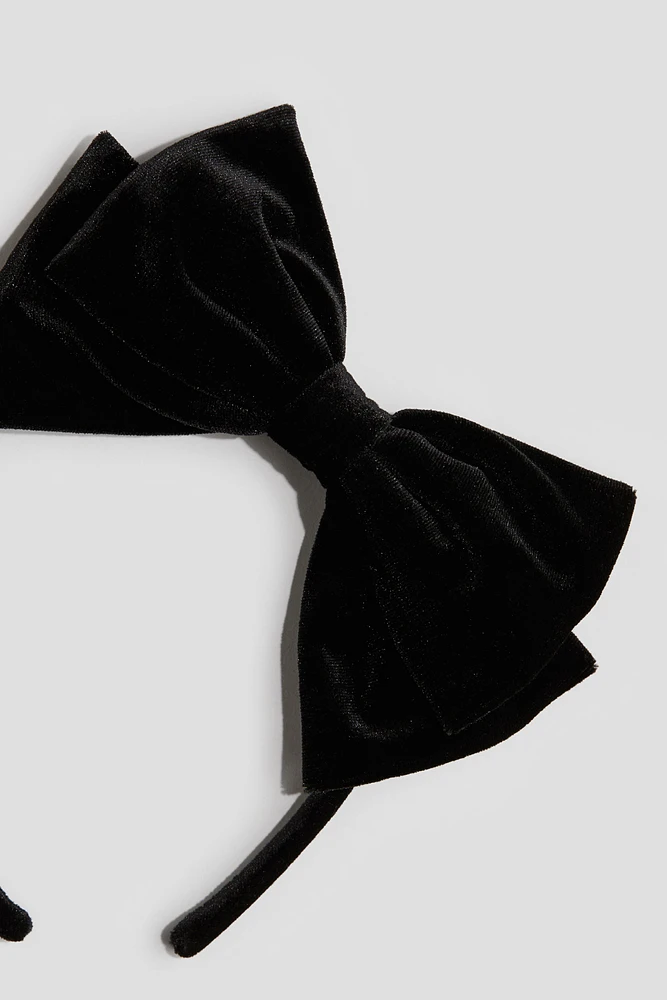 Hairband with Velour Bow