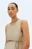 MAMA Long Dress with Bow at Back