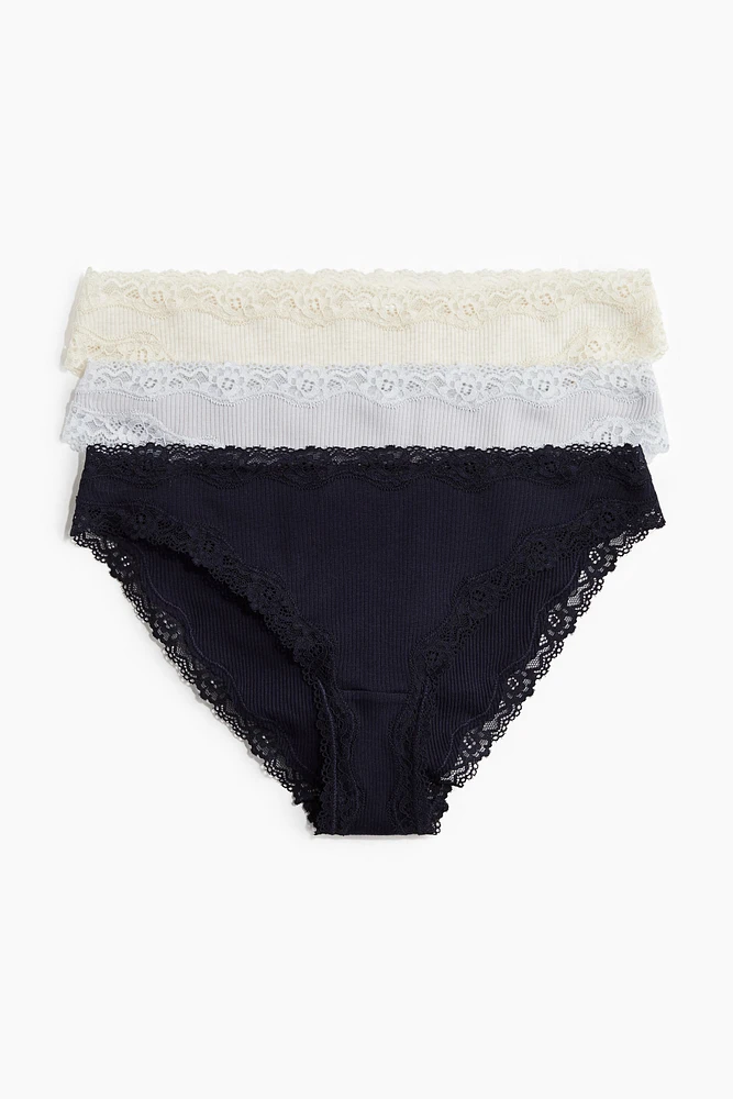 3-pack Ribbed Cotton Briefs