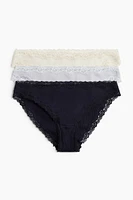 3-pack Ribbed Cotton Briefs