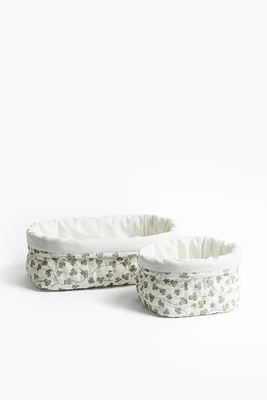 2-pack Quilted Storage Baskets