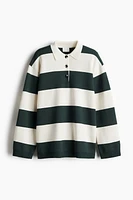 Fine-Knit Polo Sweater