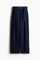 Wide Pants with Belt Detail