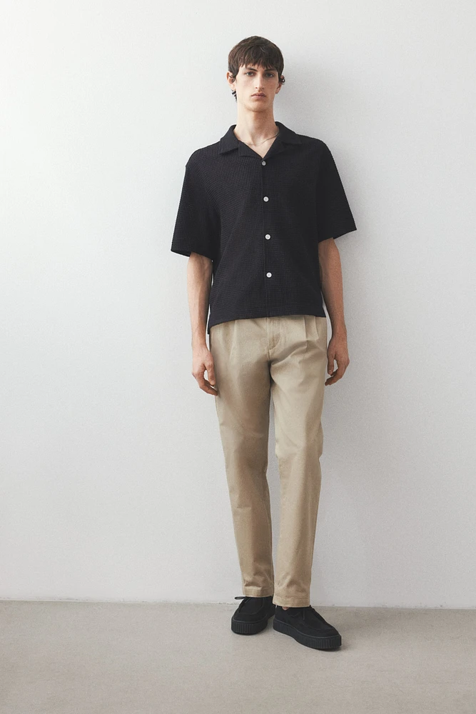 Chemise classique en tricot jacquard