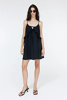 Modal-blend Flounce-trimmed Dress