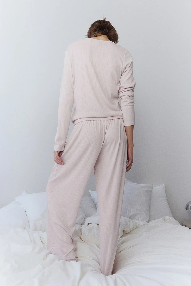 Pointelle Jersey Pajamas