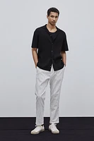 Regular Fit Rib-knit Resort Shirt