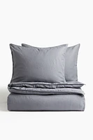 Enveloppe de couette lit double en lin mélangé