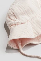 Chapeau de soleil en mousseline coton