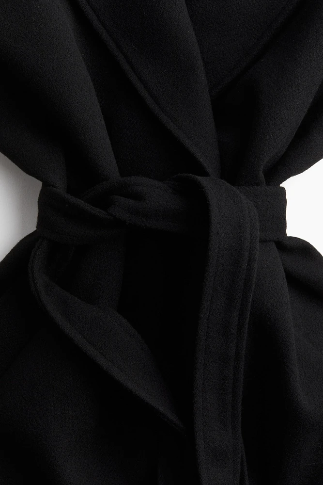 Tie-Belt Felted Coat