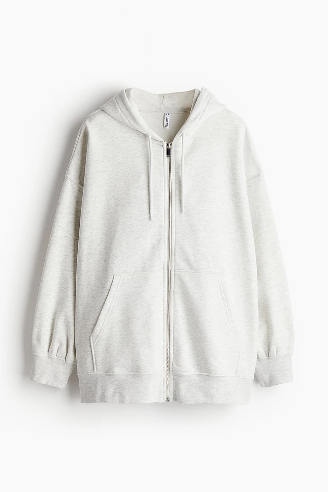 Veste Grande Taille à glissière avec capuchon