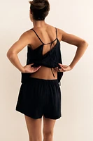 Linen-Blend Shorts