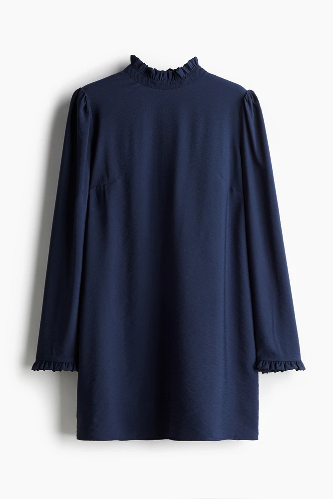 Ruffle-Trimmed Jersey Dress