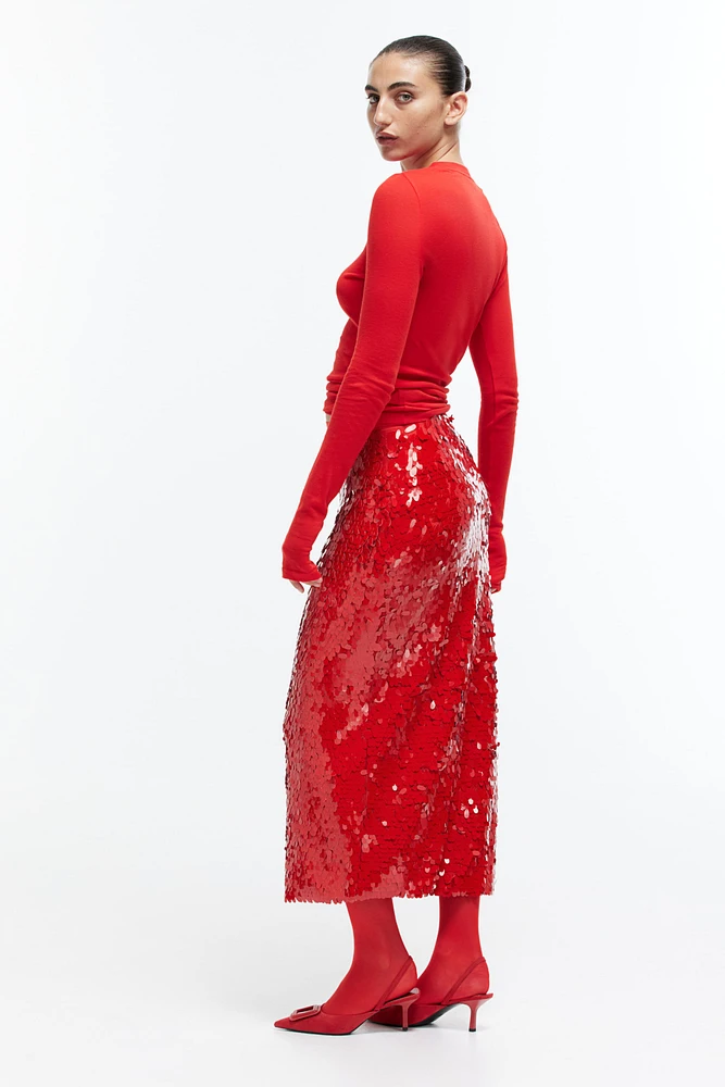 Sequined Midi Skirt