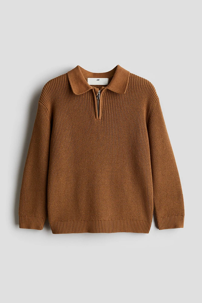 Half-Zip Polo Sweater