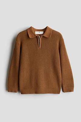 Half-Zip Polo Sweater