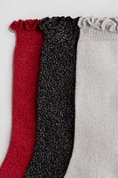 3-pack Socks with Overlocked Trim