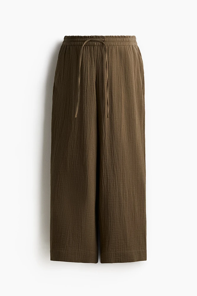 MAMA Wide-Leg Muslin Pants