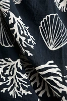 Patterned Wrap-Front Dress